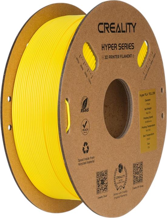 Actual product image Creality Hyper PLA - 1.75mm - 1kg (PLA, 1.75 mm, 1000 g, Yellow)