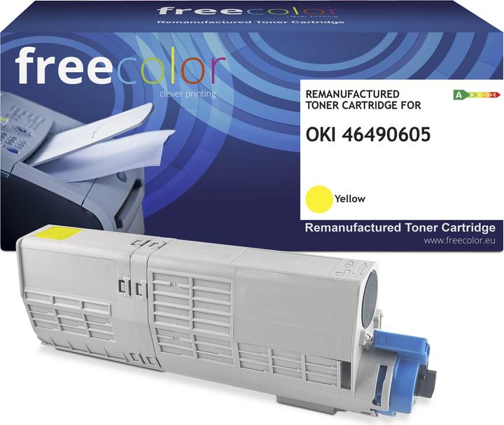 Actual product image Freecolor Toner OKI 46490605 yellow 6000 pages