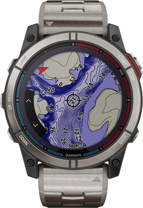 Produktbild Garmin quatix 7X Sapphire Solar Titan« GPS Marine Smartwatch (51 mm)