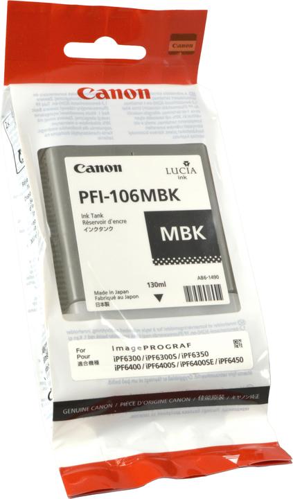 Actual product image Canon Pfi-106mbk (MBK)