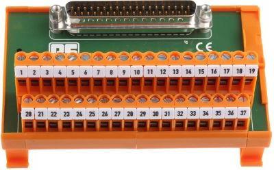 Actual product image Rs Pro 37 way D plug DIN rail terminal