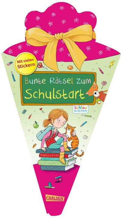 Schlau für die Schule: Bunte Rätsel zum Schulstart (Schultüte 2025 rosa) (17.30 cm, 1 x)