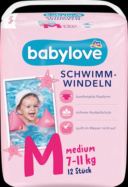 Produktbild dm babylove Schwimmwindeln (Gr. M, Tragepack, 12 Stück)