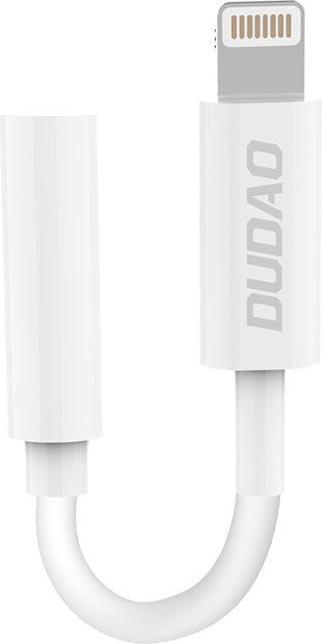 Dudao Audio Adapter L16i Lightning to Mini Jack 3.5mm (white) (Lightning, 3.5mm jack)