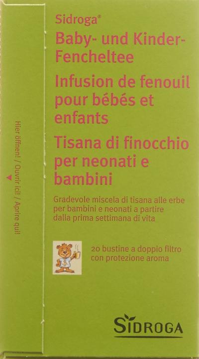 Valori nutrizionali e ingredienti Sidroga Baby Fencheltee (84 g)