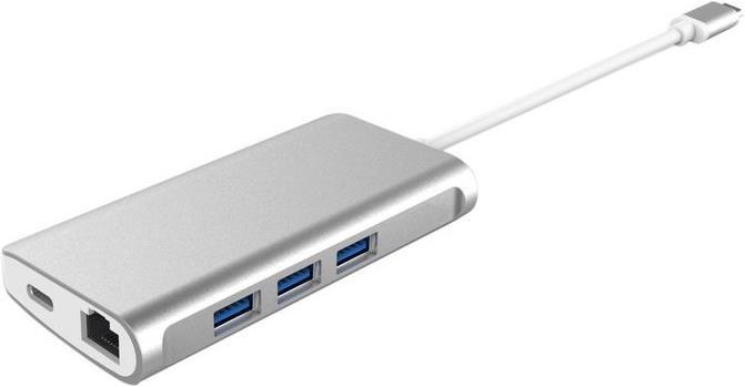 LMP USB-C Netzwerk Hub 3.1 mit Ethernet und USB 3.0 an USB-C (USB-C, 5 Ports)