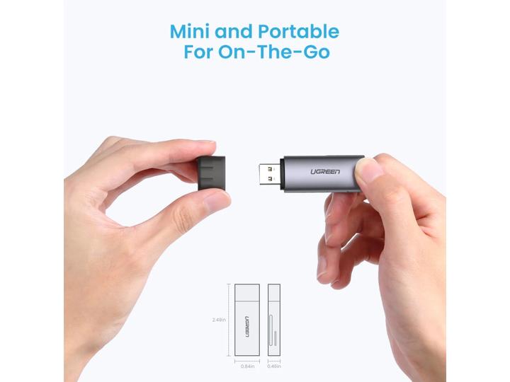 Image du produit Ugreen Adaptateur CM216 SD/TF USB 3.0 (gris)