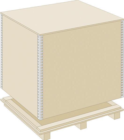 Actual product image eurokraft basic Plywood folding box with runners ECONOMY