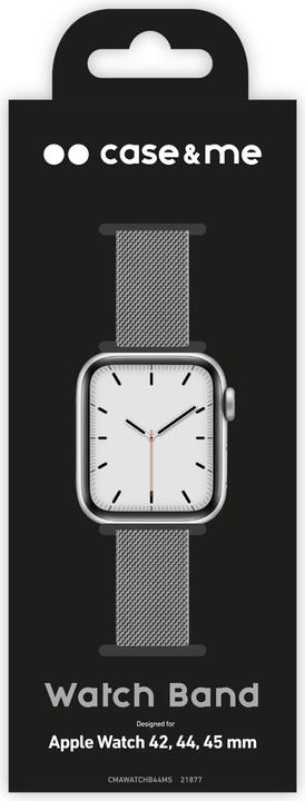 Image du produit Caseme Bracelet de montre pour Apple Watch 42/44/45 mm avec fermeture magnétique (42 mm, 44 mm, 45 mm, Acier inoxydable)