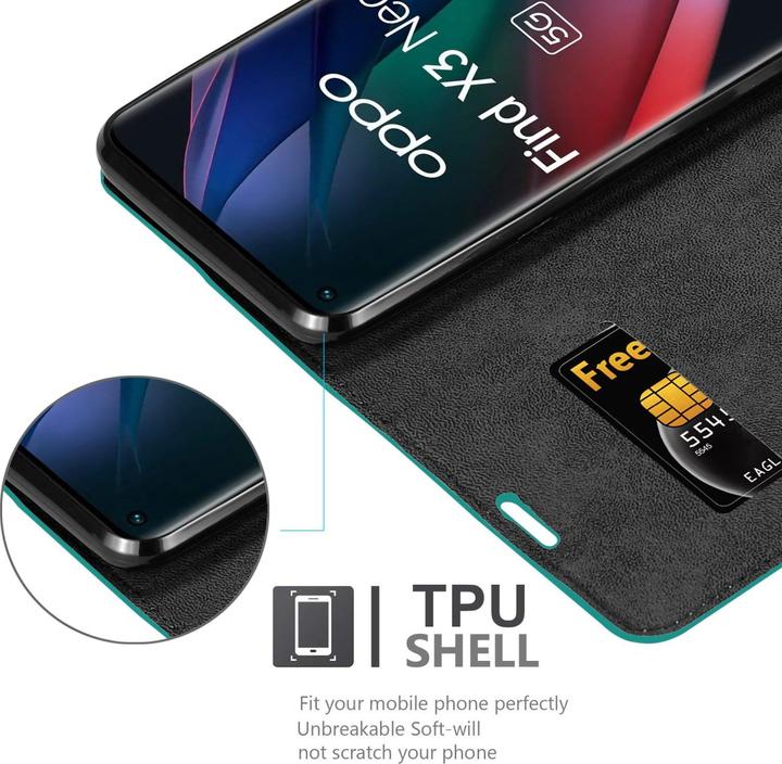 Produktbild Cadorabo Book Invis. Magnet Hülle (Oppo Find X3 Neo)