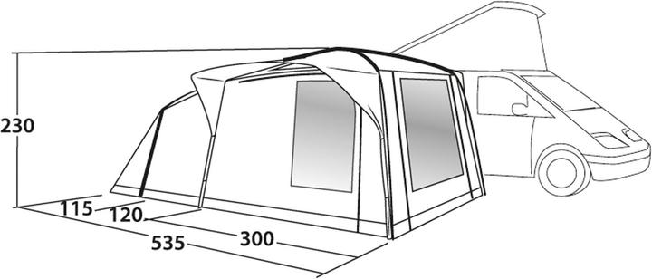 Actual product image Outwell Milestone Nap Drive-Away Tent (Awning, 16.90 kg, 5 persons)