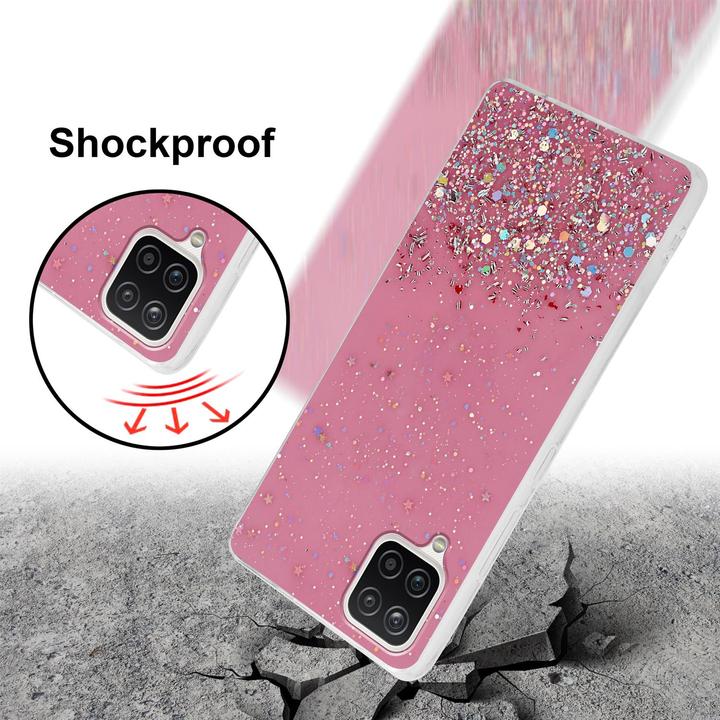Actual product image Cadorabo TPU cover sparkling glitter (Samsung Galaxy M12, Samsung Galaxy A12)