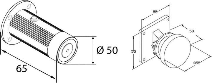 Actual product image BSW Holding solenoid RH50-N450-WM-SET with counter plate (Indoor)