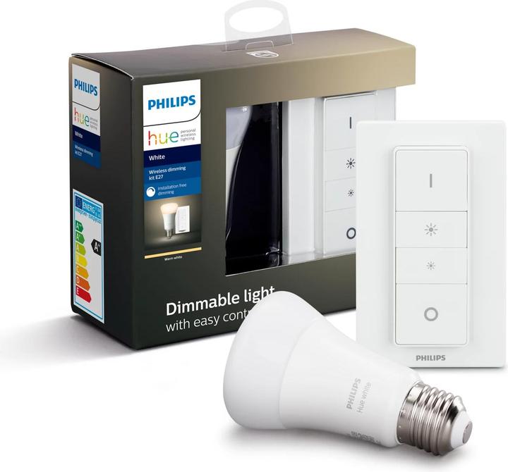 Philips Hue White BT Starter Set (E27, 9.50 W, 806 lm, 1 x, F)