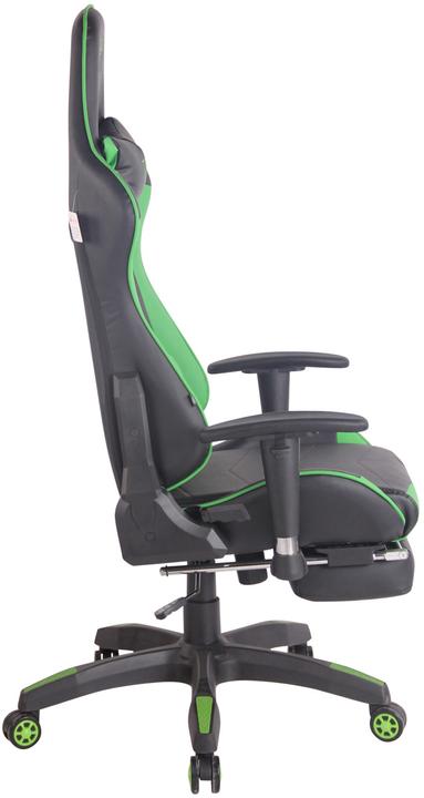 Actual product image CLP Turbo racing office chair with footrest, black/green