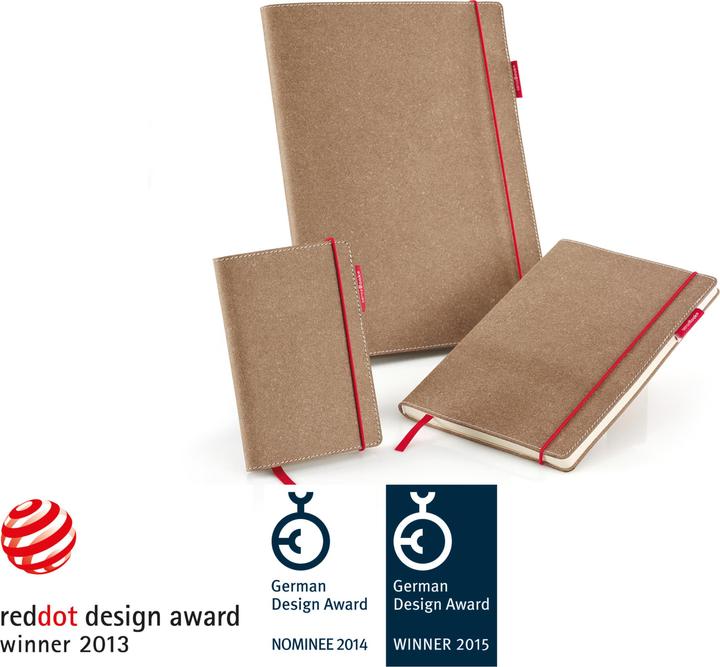 Actual product image Transotype senseBook Red Rubber (A4, Checked, Hardcover)