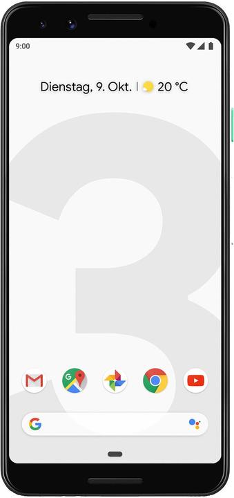Produktbild Google Pixel 3 (64 GB, Clearly White, 5.50", Single SIM, 12.20 Mpx, 4G)