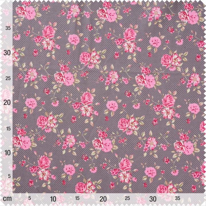 Produktbild Westfalenstoffe Baumwoll-Stoff "Rosenborg" Rosé/Taupe, 150 cm breit, Meterware