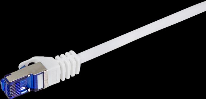 Actual product image LogiLink Patch cable Ultraflex, Cat.6A, S/FTP, 1.0 m, whiteá (S/FTP, CAT6a, 1 m)