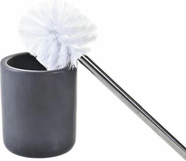 Produktbild DKD Home Decor Badezimmer Set Schwarz natürlich Bambus Dolomite 10,2 x 10,2 x 37,5 cm (3 Stücke)