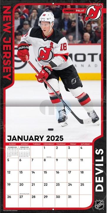 Produktbild NHL - New Jersey Devils - 30.5 x 30.5 cm Team Wandkalender 2025 (30.5 x 30.5 cm, Französisch, Italienisch, Spanisch, Deutsch, Englisch)