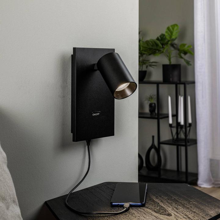 Actual product image Arcchio Brinja spotlight, USB-C connection, black (GU10)