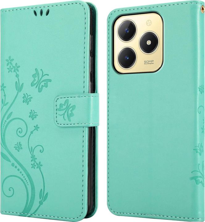 Produktbild Cadorabo Hülle für Realme C61 / C63 mit Blumen Muster (CAT S61, Realme C63)