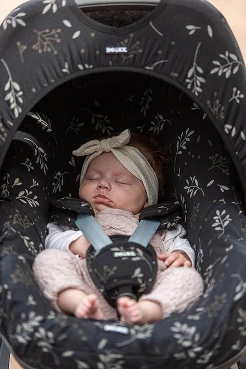 Actual product image Dooky Carrycot cover - Leaves Black