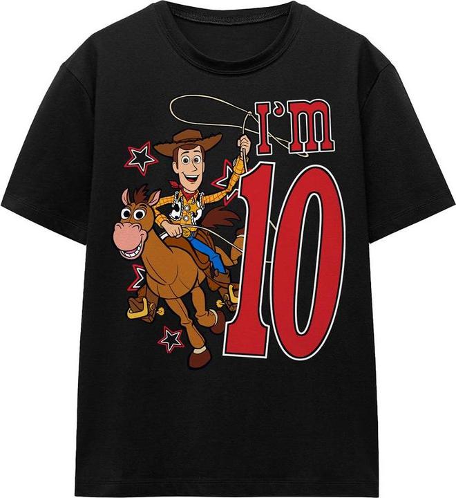 Actual product image Toy Story Unisex Adult I'm 10 Woody Birthday T-Shirt (L)