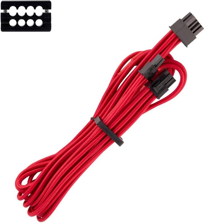 Produktbild Corsair Premium Sleeved PCIe Single-Kabel, Doppelpack (Gen 4)