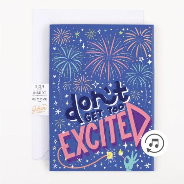 Actual product image Joker Greeting Endlose NSFW Stöhnen Gratulationskarte mit Glitzer - (1 pcs.)