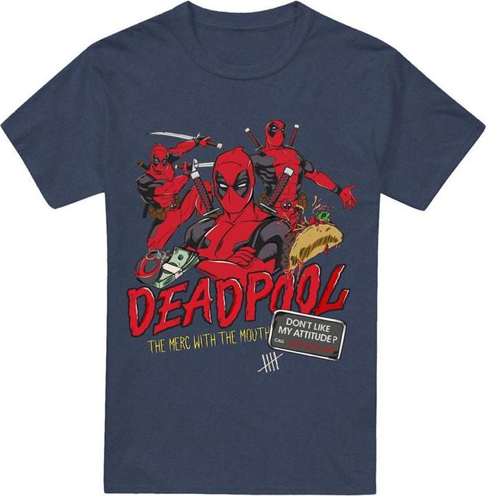 Actual product image Deadpool Unisex Adult Attitude T-Shirt (L)