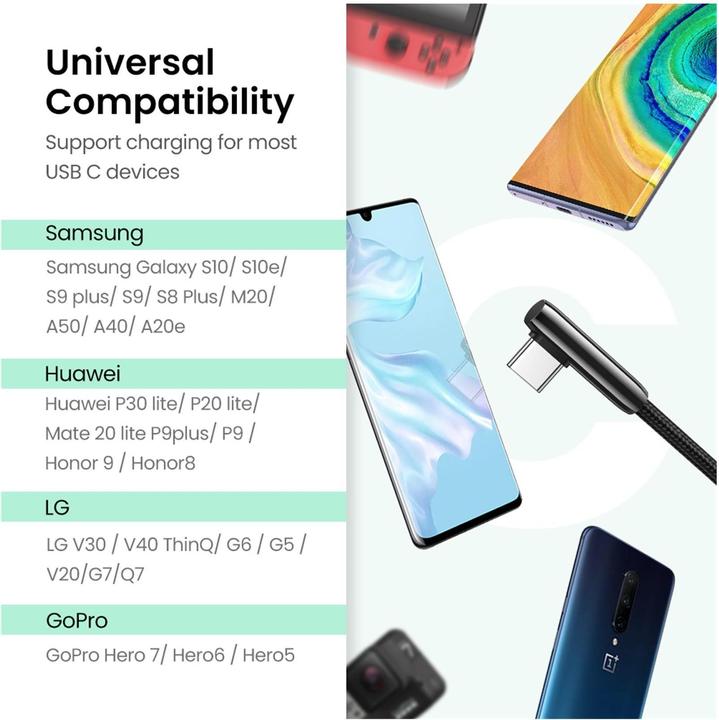 Actual product image Ugreen USB A — USB C (2 m, USB 2.0)