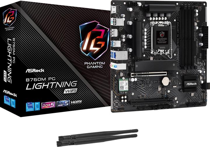 Actual product image AsRock B760M (LGA 1700, Intel B760, mATX)
