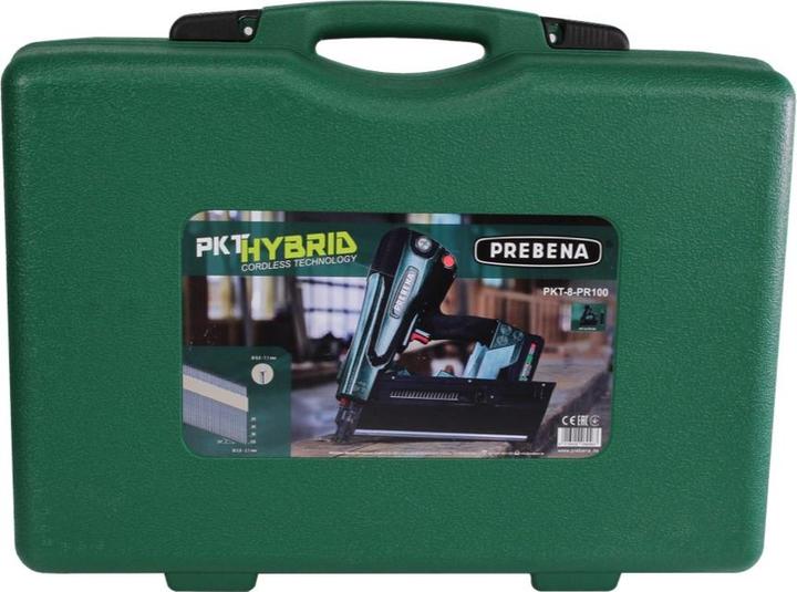 Actual product image Prebena PKT-8-PR100 Battery hybrid nailer 18 V 65 - 100 mm solo + case - without battery, without charger