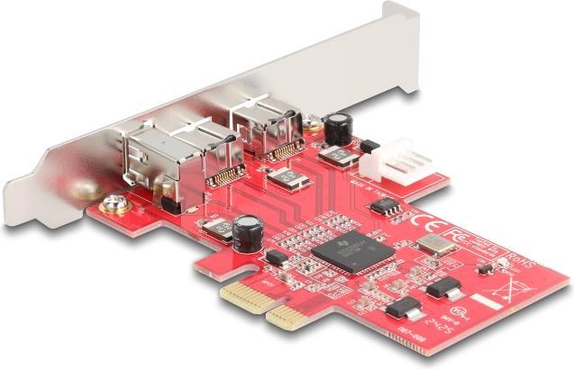 Actual product image Delock PCI Express x1 card to 2 x external FireWire B + 1 x e