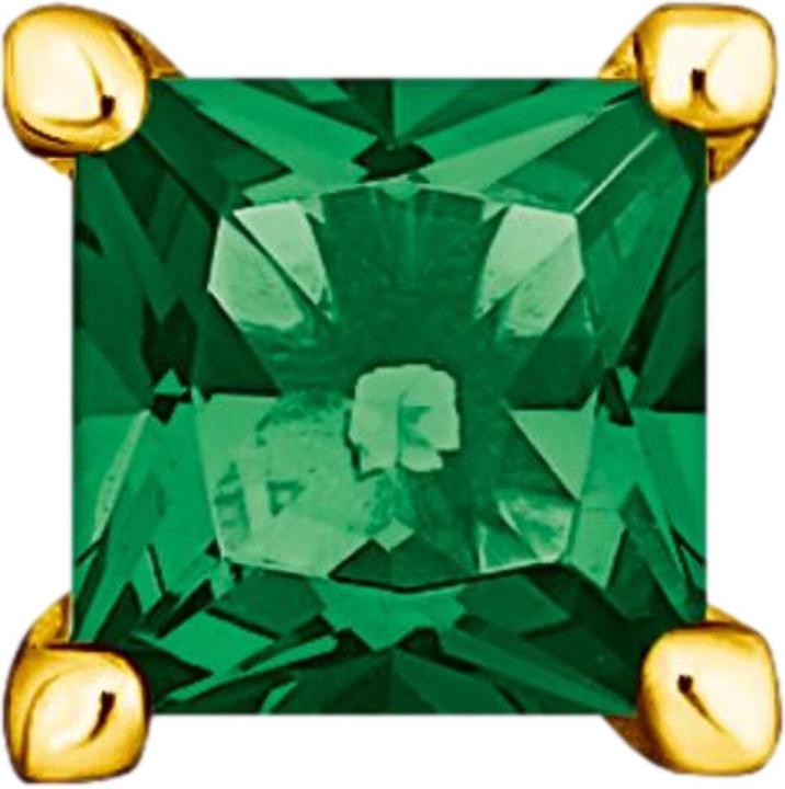 Immagine prodotto Thomas Sabo Orecchini singoli con pietra verde, oro (Doratura in oro giallo 750, Argento 925)