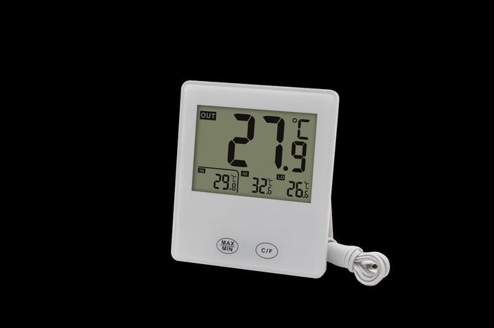 Actual product image Deltaco Nordic Quality Digital indoor-outdoor thermometer w wired sensor