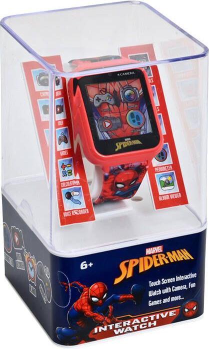 Productafbeelding Accutime Kids Smart Watch Spider-Man (rood): Selfie camera, foto & video, stopwatch, 6 spelletjes, 3... (40 mm)