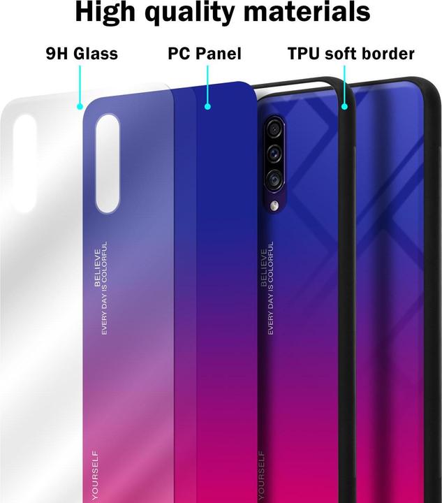 Productafbeelding Cadorabo TPU 2 kleuren glasdekking (Samsung Galaxy A30, Samsung Galaxy A50)
