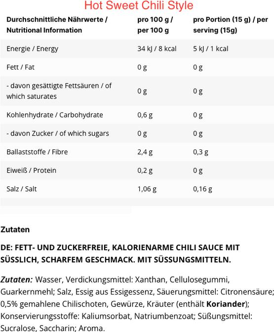 Valori nutrizionali e ingredienti Inlead Salsa classica (350 g)