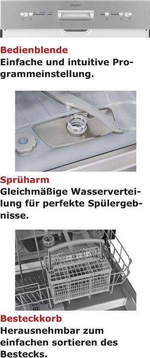 Actual product image Exquisit EGSP6012-EB-030E inox - Dishwasher