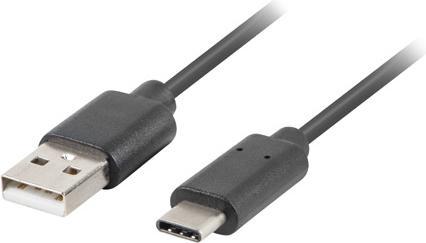 Produktbild Lanberg CA-USBO-31CU-0010-BK kabel USB-C(M)->A(M) 3.1 1M Czarny (1 m, USB 3.2 Gen 1)