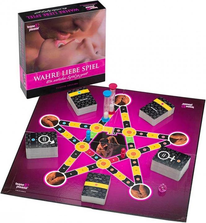 Actual product image tease & please True love game (Deck of cards, German)