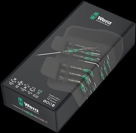 Produktbild Wera Kraftform Micro 12 Universal 1 (Schlitzschrauben, Innensechskant, Torx (TX), Phillipps-Kreuzschlitz (PH))