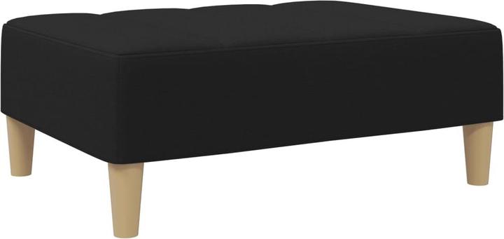 Actual product image VidaXL Sofa bed 2 seater with footstool Sofa bed daybed black fabric