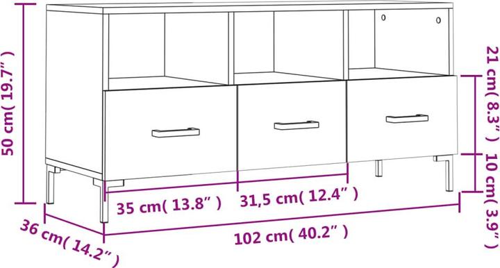 Immagine prodotto VidaXL Nyla (102 x 36 x 50 cm)