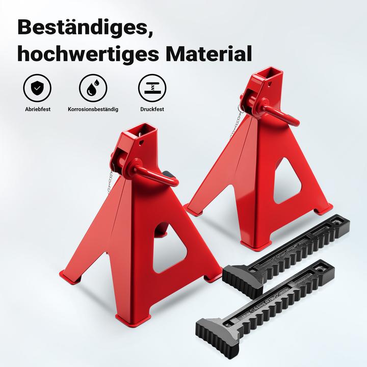 Actual product image Wiltec Support trestle set of 2 up to 12 tonnes Height-adjustable car trestle