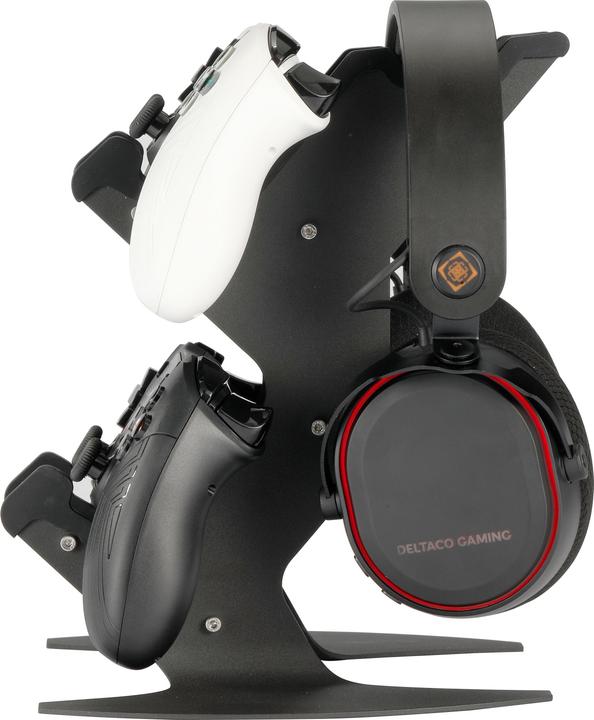 Produktbild Deltaco Gaming Dual Controller- & Headsetständer (Xbox 360, PS4 Pro, Xbox Series S, Mac, PS4, Android, iOS, PS3, Switch, PS5, Xbox One S, PC, Switch Lite, Switch OLED, Xbox Series X)