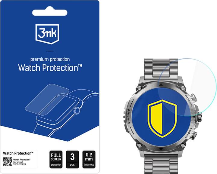 Produktbild 3MK Smartwatch screen protector Watch Protection FlexibleGlass for Garett Atom